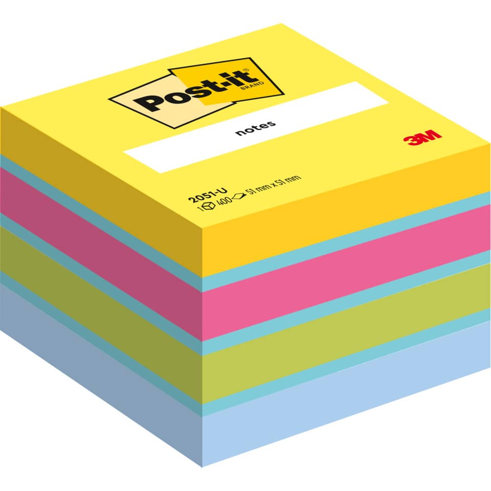 Post-it Notizen, Notizblöcke, Gelb, Mehrfarbig, Post-it Box