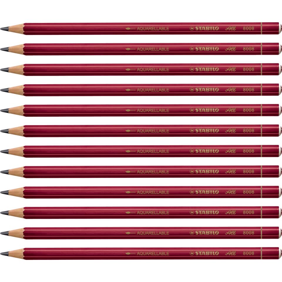 Bleistift, Roter Bleistift, Holzbleistift, WB 8008, HB-Bleistift