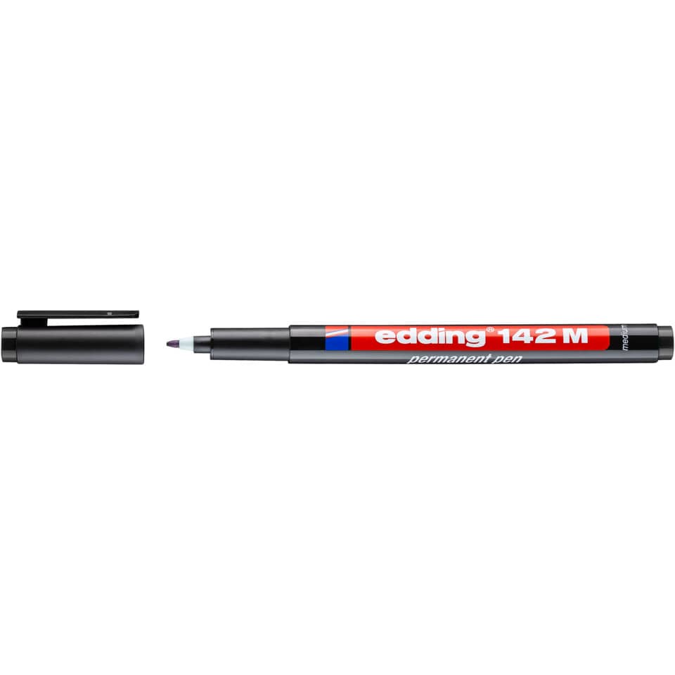 Permanentstift, Marker, edging 142M, Dualspitzenstift, schwarze Kappe