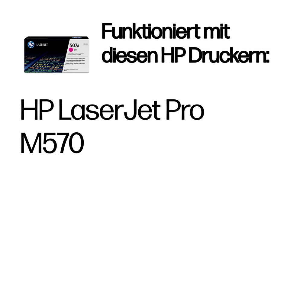 Drucker, Tintenpatrone, HP, LaserJet Pro M570, Patrone 507A