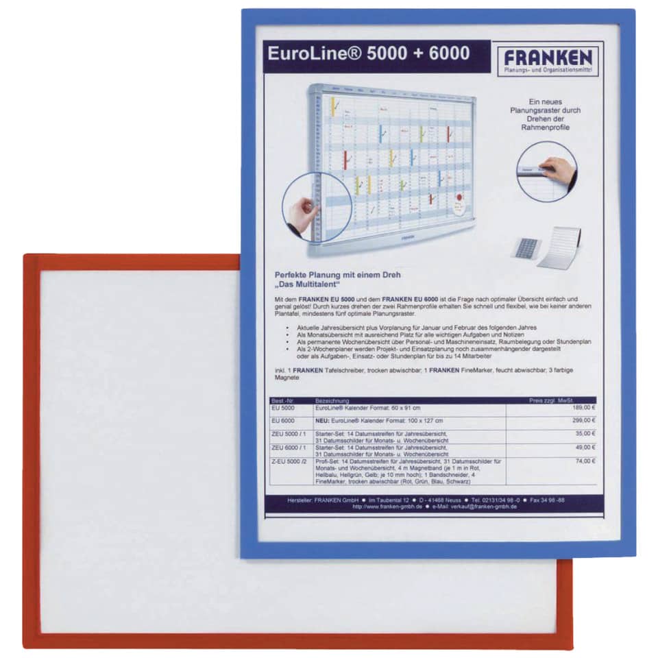 Kalender, Planer, Sortierrahmen, Kleberrahmen, Messgerät