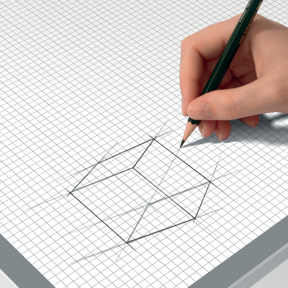  geometrisches zeichnen, skizze, würfel, zeichnung, graphpapier, skizze, Gitterpapier, Bleistift, Handzeichnung, Geometrische Form