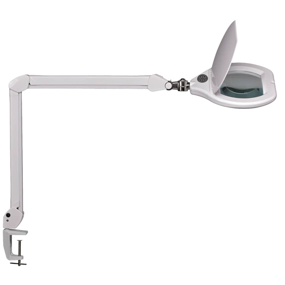 LED-Lupenleuchte MAULcrystal, Klemmfuß, dimmbar, weiß MAUL 82660 02