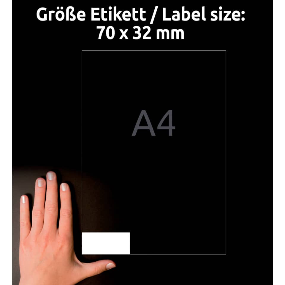 A4, Papiertyp, Etikett, Label, Größe