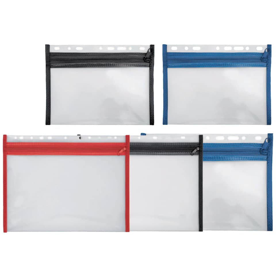 zipper pouch, clear pouch, plastic pouch, multi-color, wallet bag