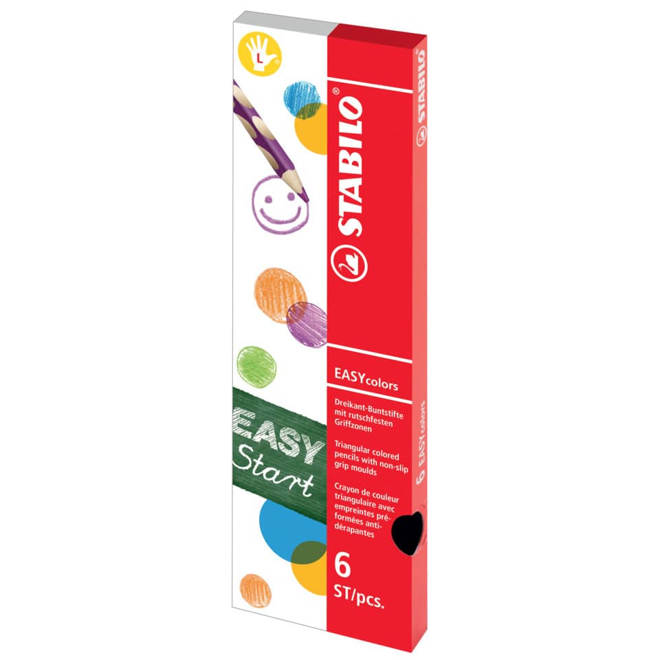 Bleistifte, Buntstifte, Trianguläre Stifte, 6 Stück, Easy Start
