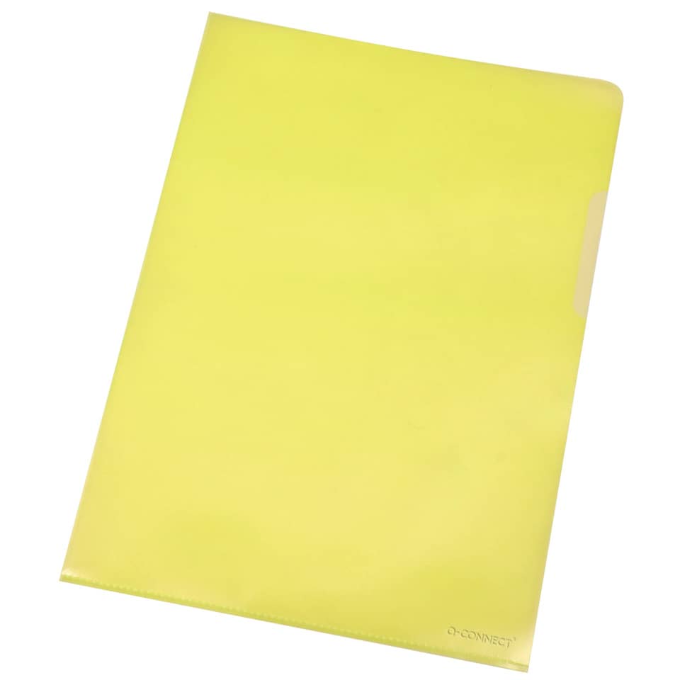 notebook, folder, case, gelb, polypropylen