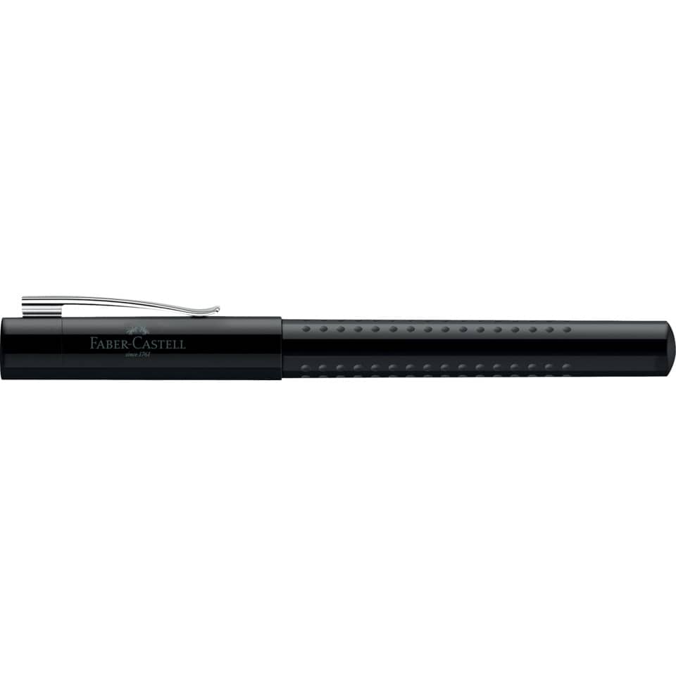 Füllfederhalter, Schwarzer Füllhalter, Metallic Schwarz, Lackierung, Kappe mit Clip