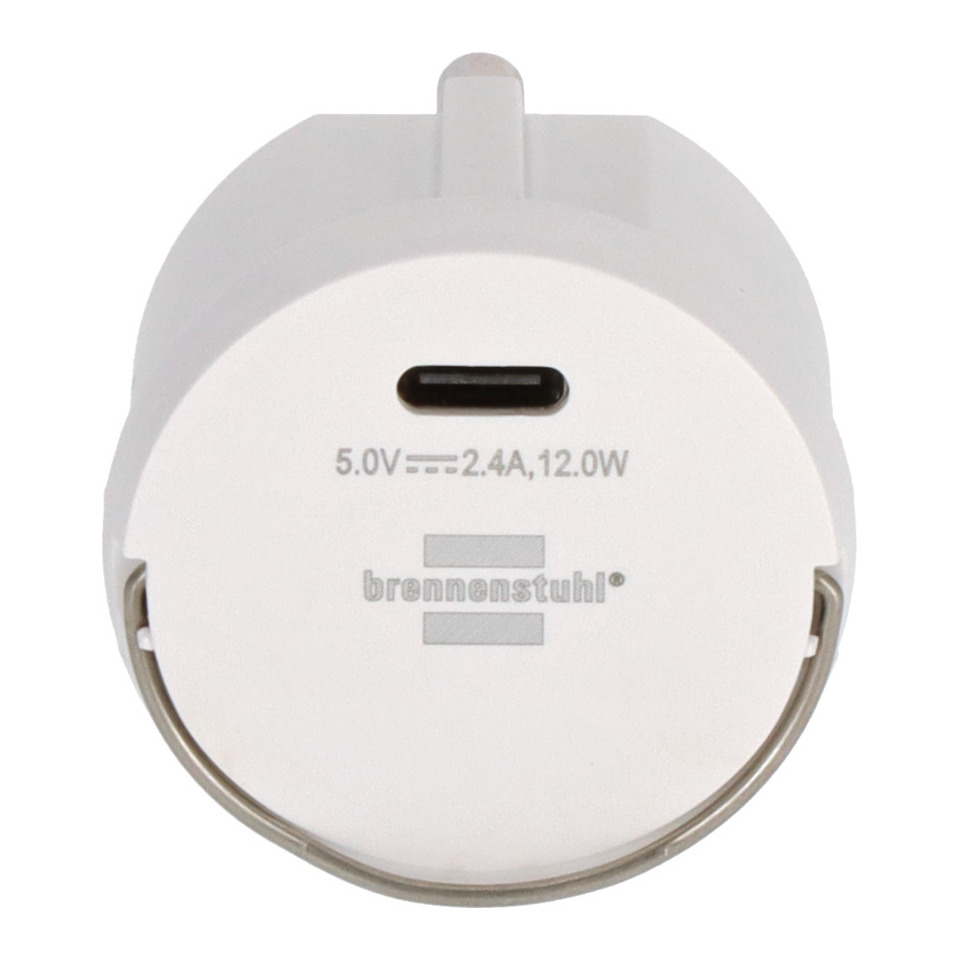 USB-C Adapter, 5V 2.4A, 12.0W, Runder USB-C-Ladegerät, Brennenstuhl