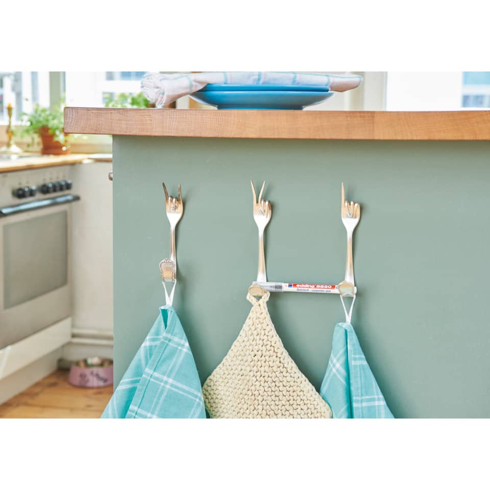 kitchen, haken, geschirr, tuch, tasche