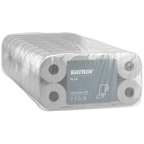 Toilettenpapier Plus, weiß 3-lagig 72 Rollen a 250 Blatt KATRIN 11711