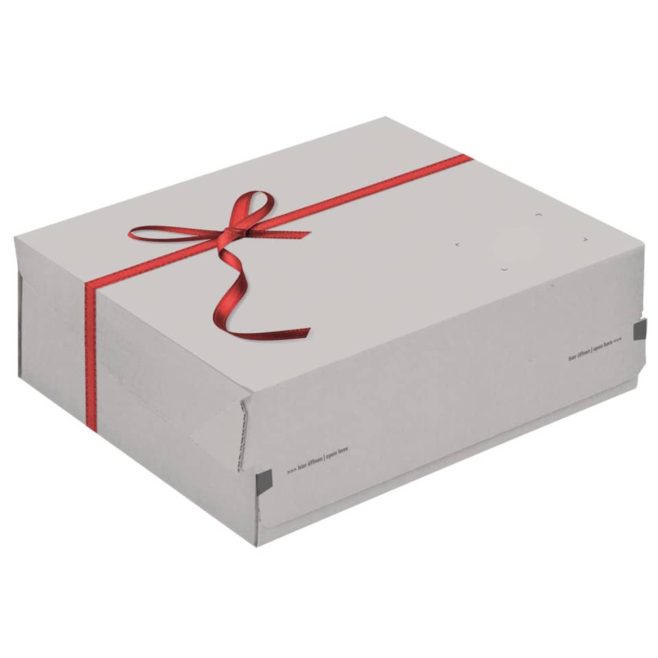 Geschenkbox, Verpackung, Randband, rote Schleife, Box