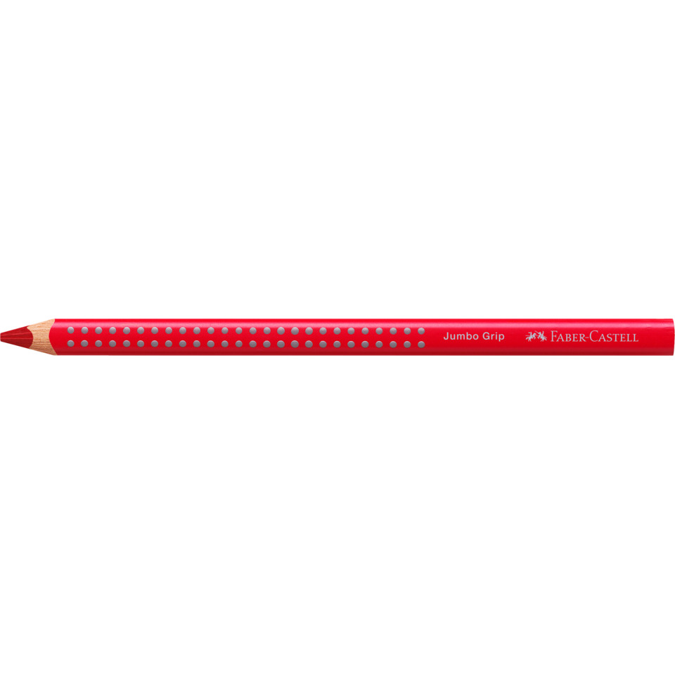 Bleistift, rot, Jumbo-Griff, Pünktchenmuster, Faber-Castell