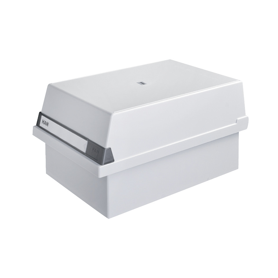 Label-Dern, Desktop-Drucker, Kunststoff-Box, Weiß, manuellerDeckel