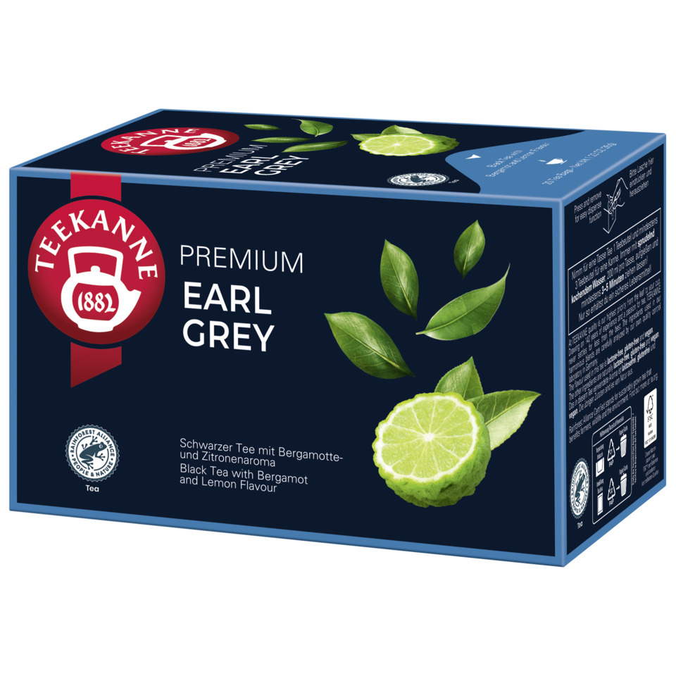 Schwarztee, Bergamotte, Zitronenaroma, Earl Grey, Kiste/Box