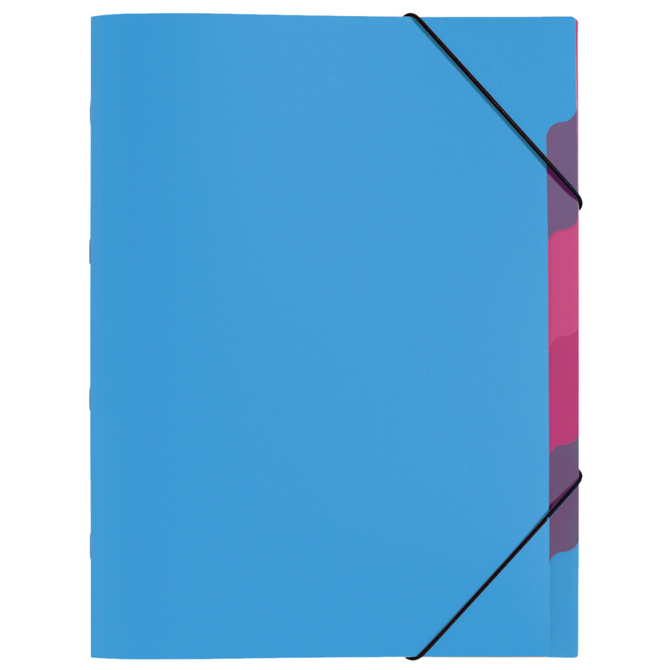 notebook, blau, Gummiband, bunte Registerkarten, Notizbuch mit Schleife