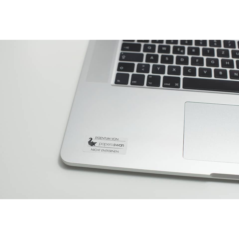 Laptop, Laptopoberfläche, Sticker, Aluminium, Tastaturbereich