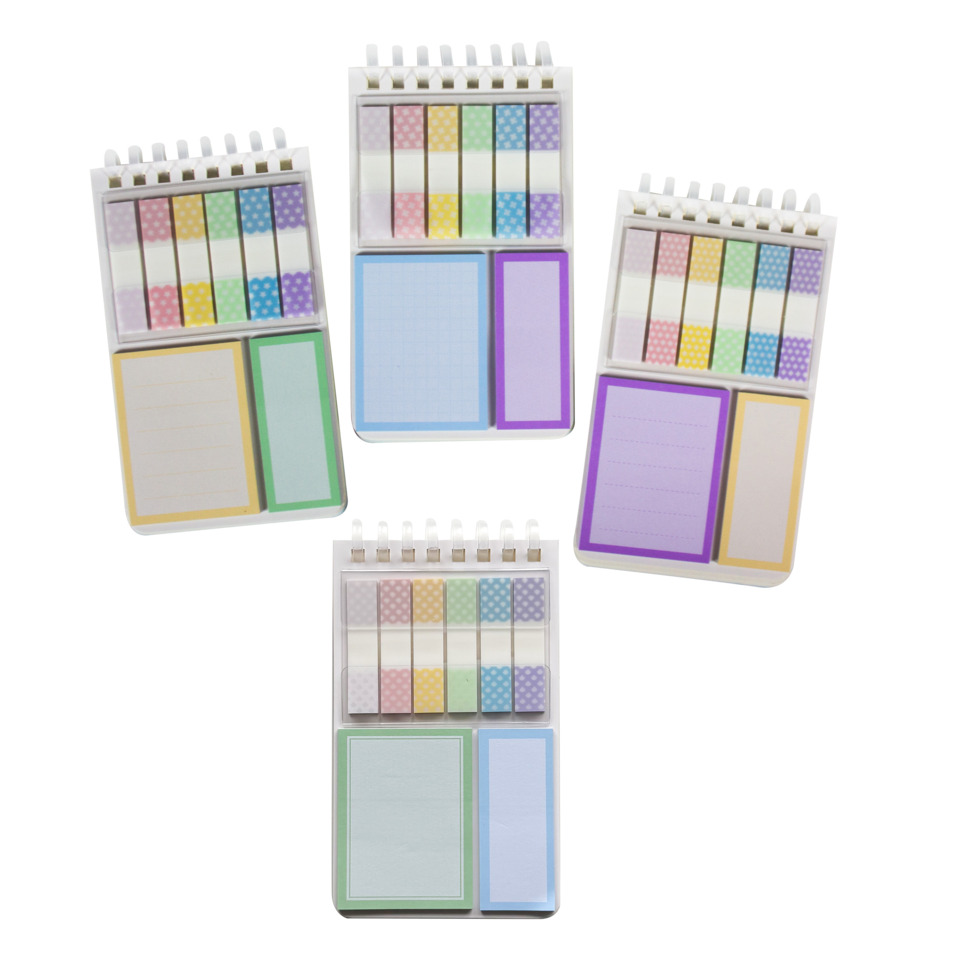 Notizblöcke, Sticky Notes, Mini-Notizblock, Punkte/Lineatur, Klebeetiketten