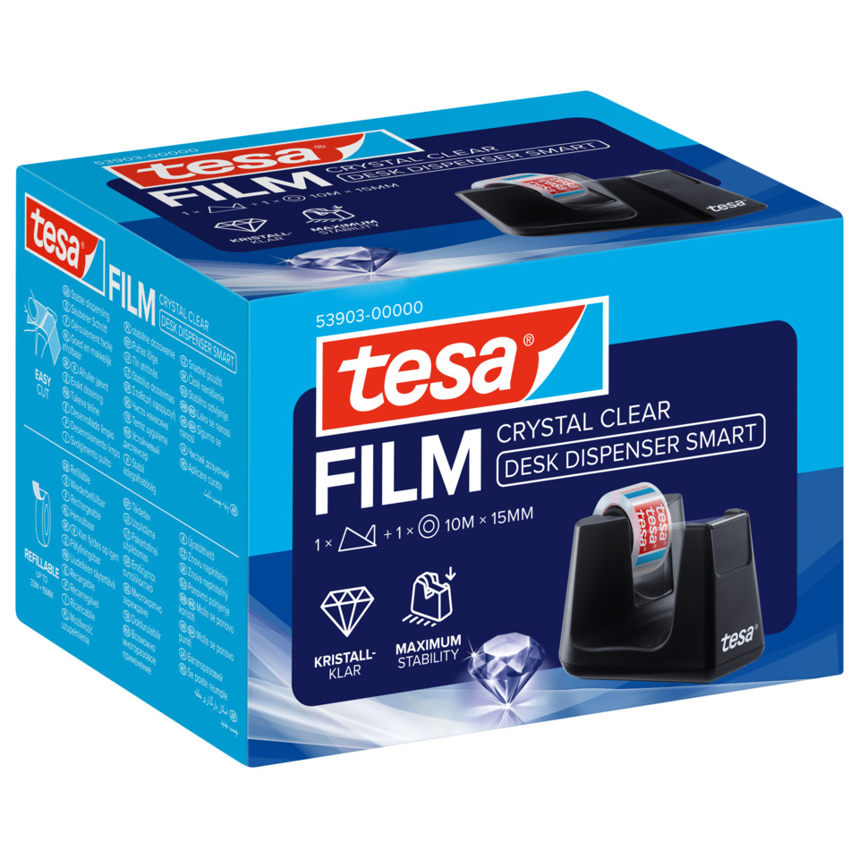Filmdispenser, Schreibtisch-Organizer, Kristallklar, Spendersystem, Smart