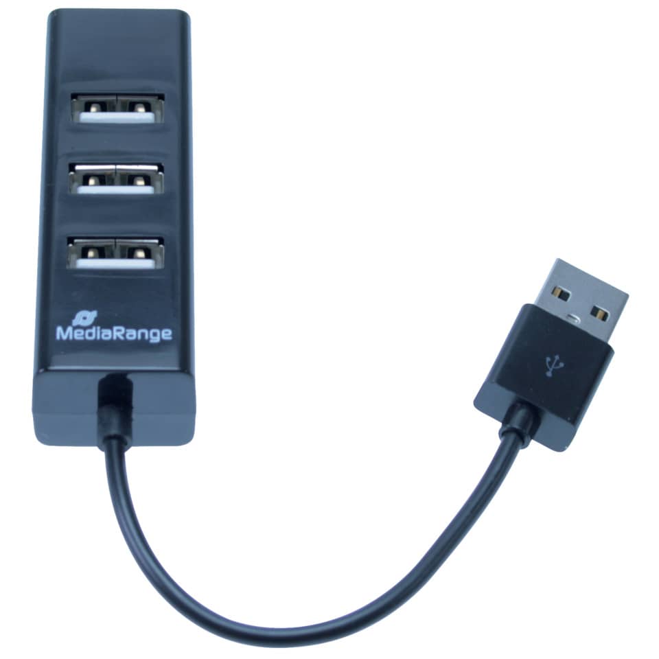 USB-Hub, 3-Port, USB, Netzteil-Hub, MediaRange