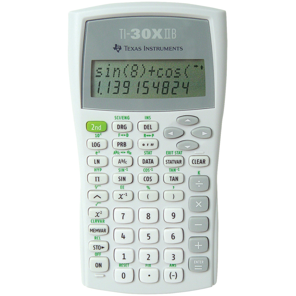 Taschenrechner, TI-30X IIS, Schwarz, digital, Anzeige