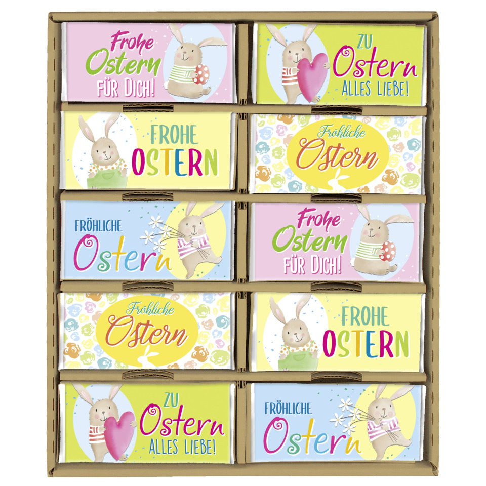 Ostern, Schokoladenverpackung, Ostergrüße, Kartonbox, Häschen
