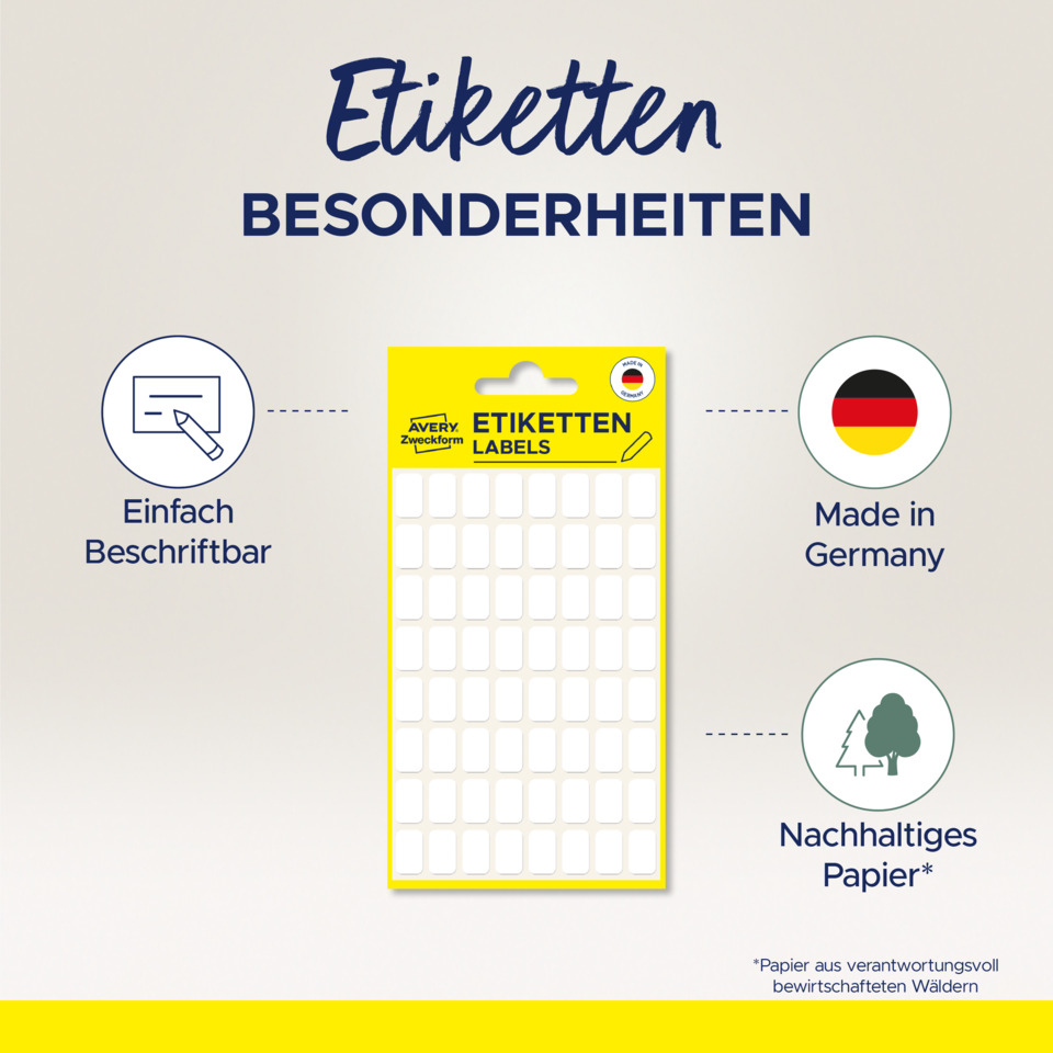 etiketten, labels, aufkleber, selbstklebend, made in germany