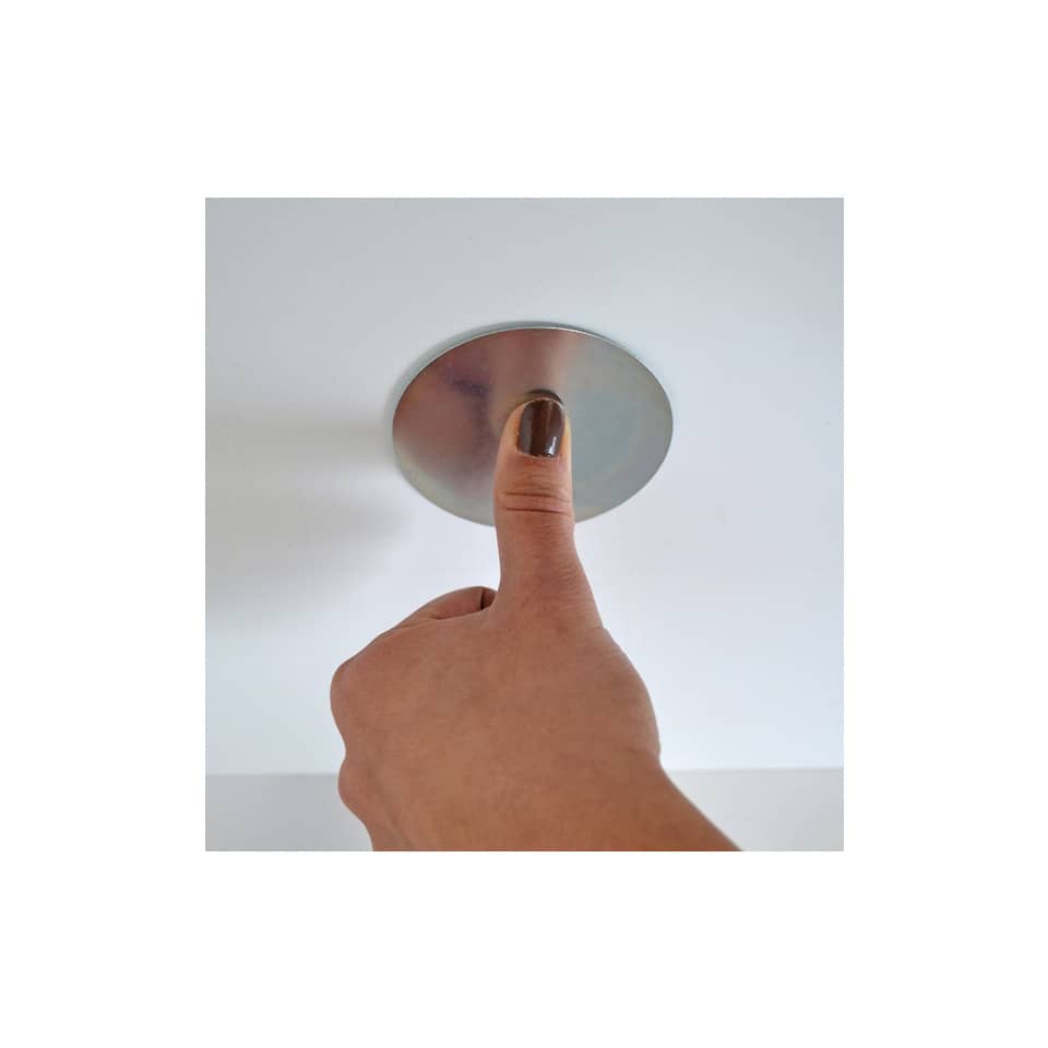 Knopf, Metall, rund, Hand, Beschlag