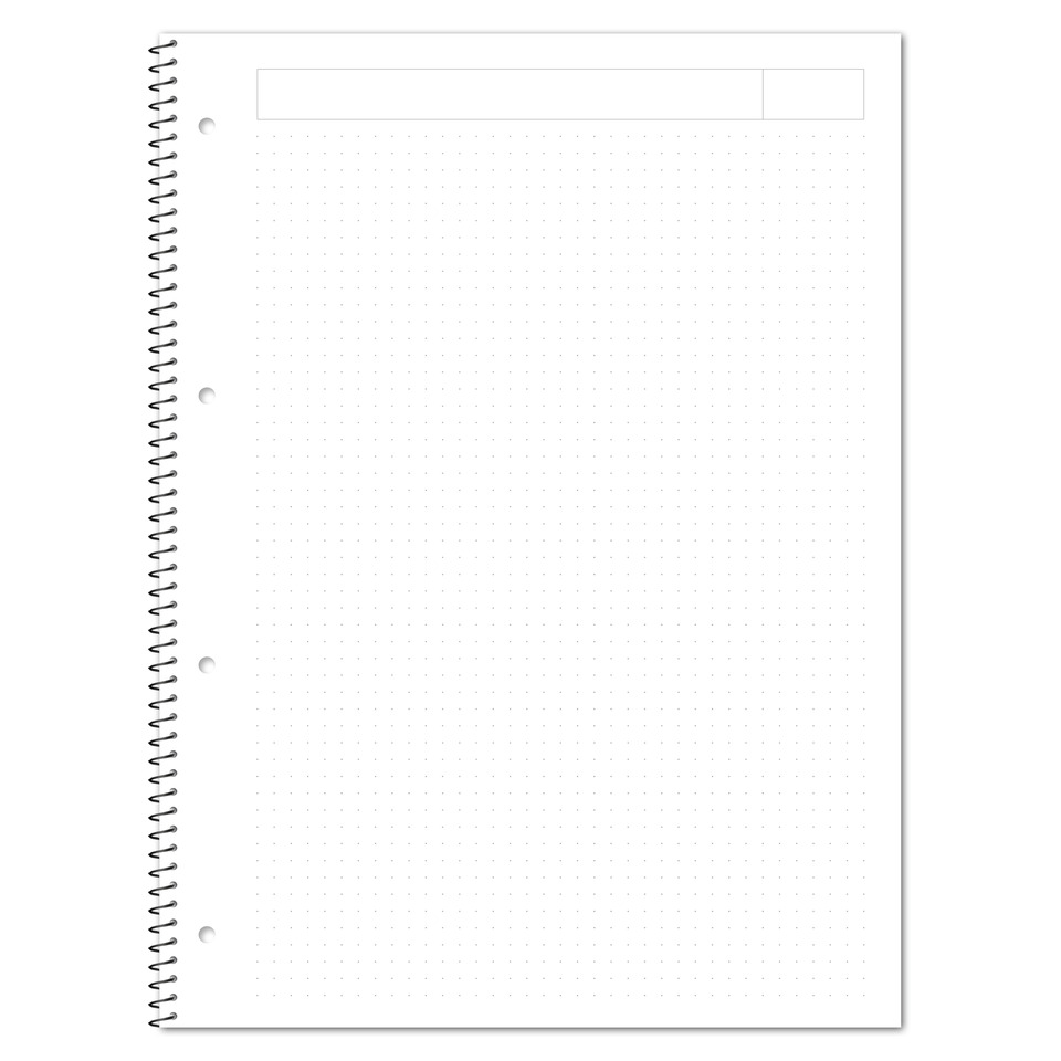 notebook, Spiralbindung, gerahmtes Blattmuster, Lochrand, Gittermuster
