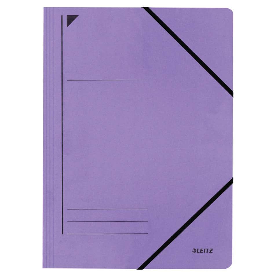 Notizbuch, Law Muster, Lila Einband, Diagonale Linien, Leitz Marke sichtbar