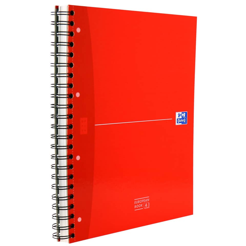 Spiralbindung, Notizbuch, Rotes Notebook, Oxford-Logo, EUROPEAN BOOK