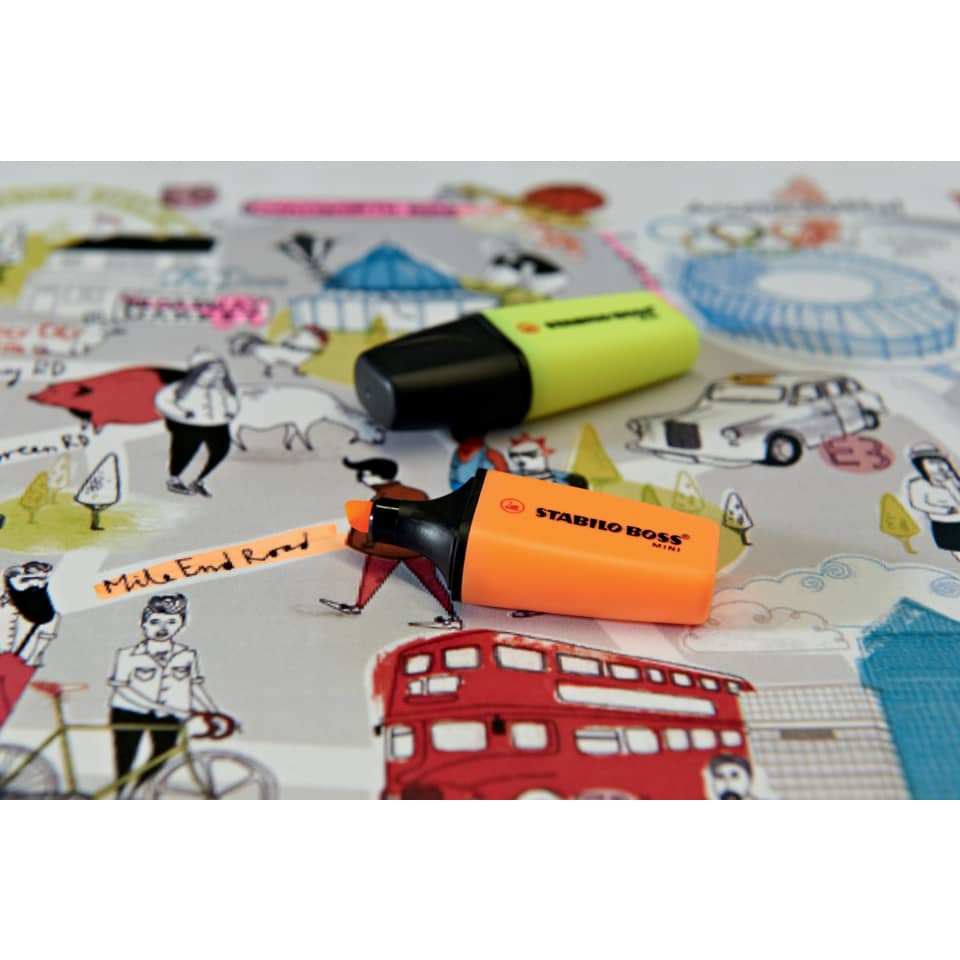 Highlighter, Marker, Stabilo Boss, Neon orange, Filzstift