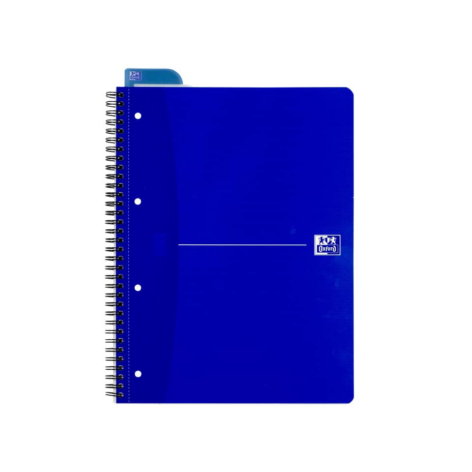 Notebook, Spiralbindung, A5, Kunststoffdeckel, Oxford-Logo