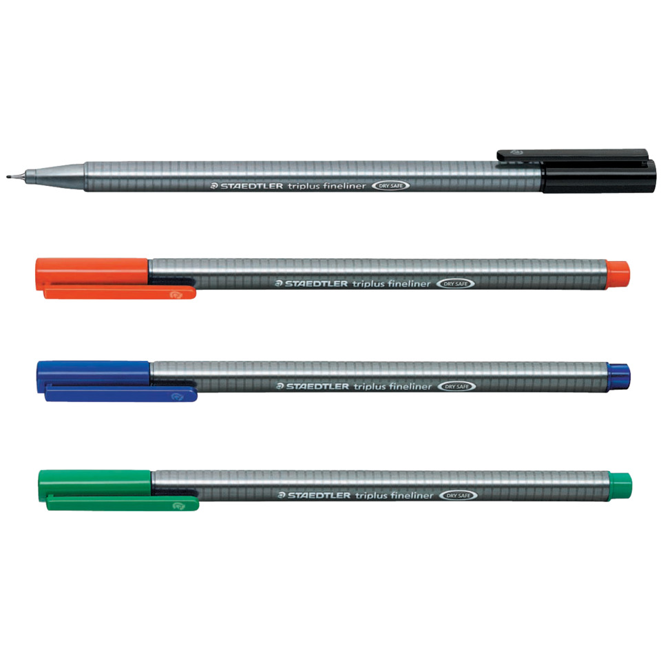Fineliner, Triplus, Kugelschreiber, Metallisch, Multicolor