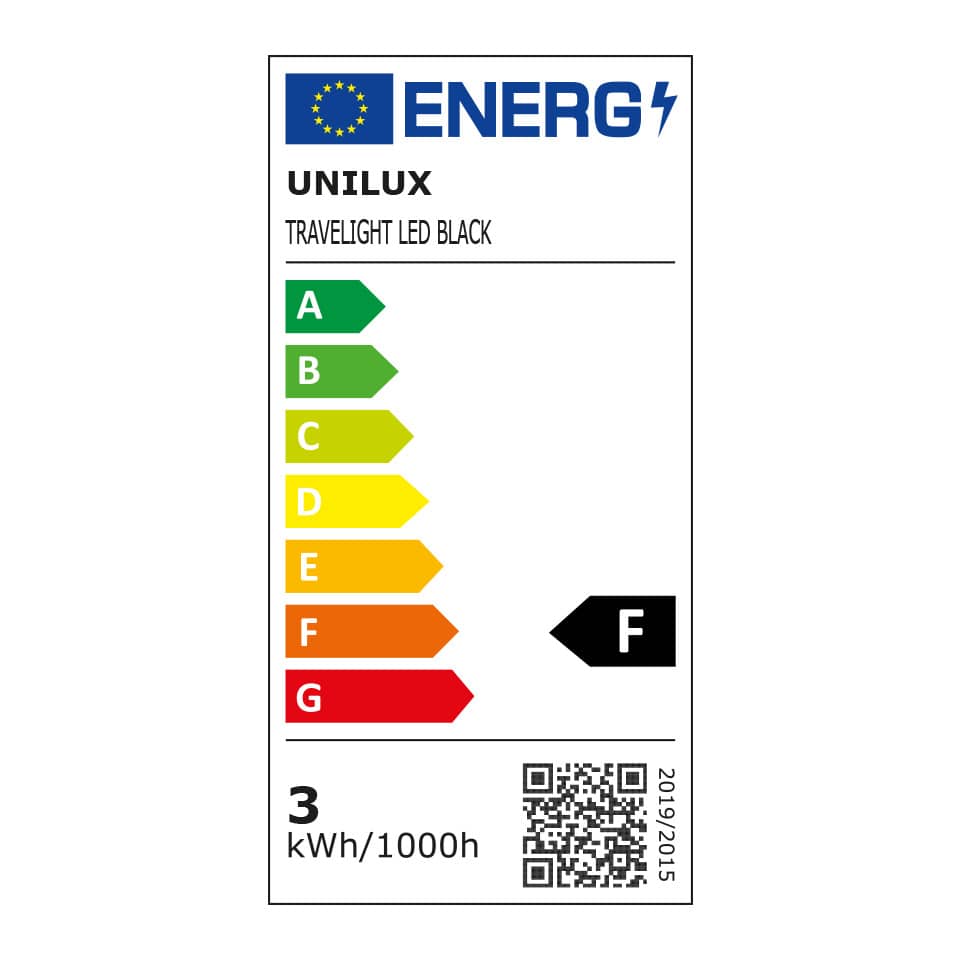 LED-Licht, Traveleight, Schwarz, Geringer Verbrauch, Energielabel F