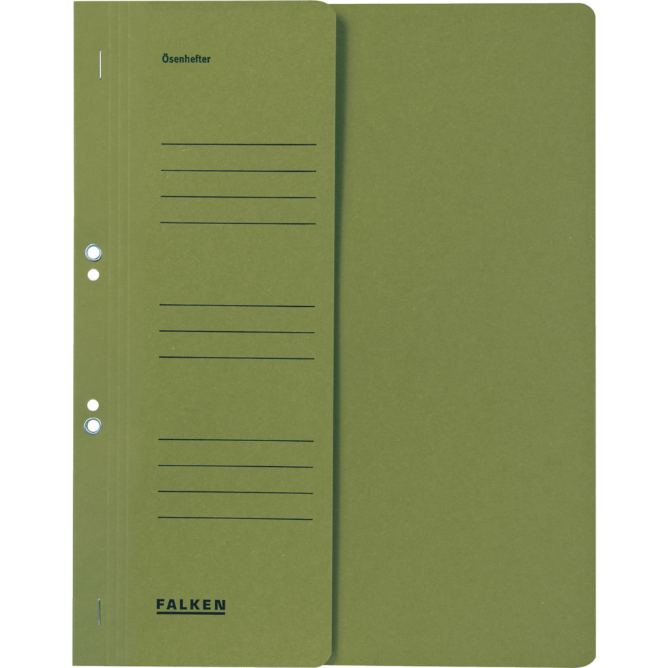 notebook, ring binder, grün, Lineatur, FALKEN