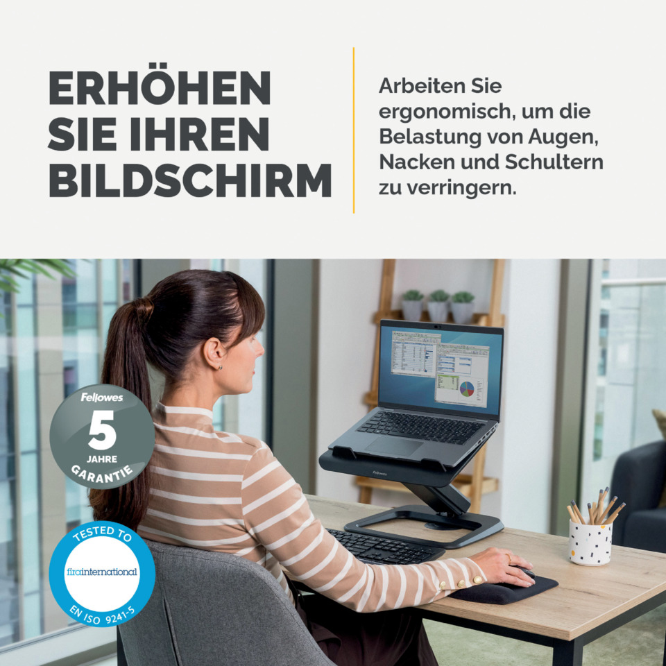 ergonomischer laptopständer, laptop-ständer, arbeitsplatz, monitor haltung, stationärer workstation
