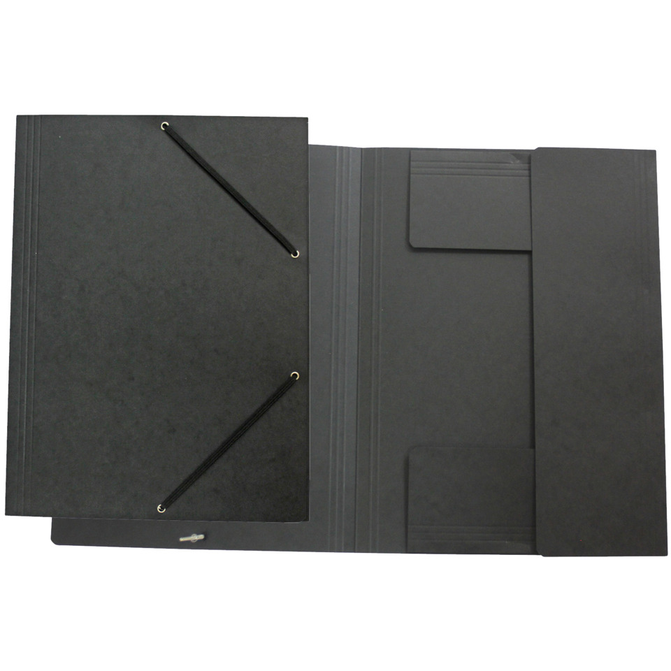 Ordner, A4, Klarsicht, Buchbindemittel, Schwarz