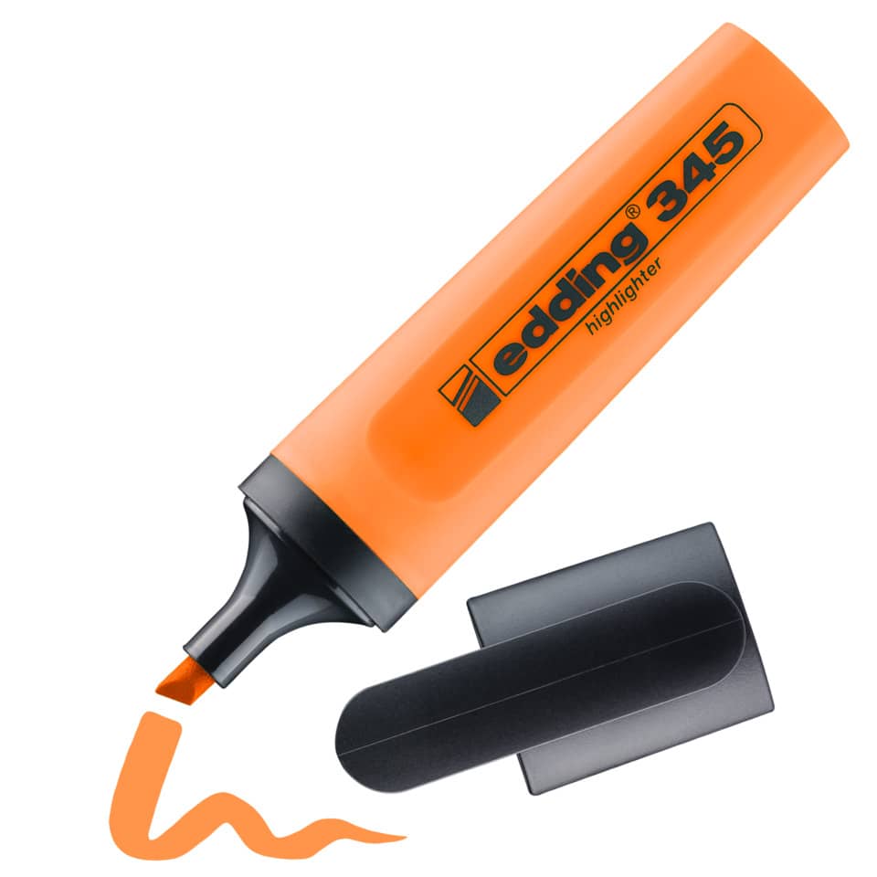 Highlighter, Marker, Orange, Filzstift, Edding 345
