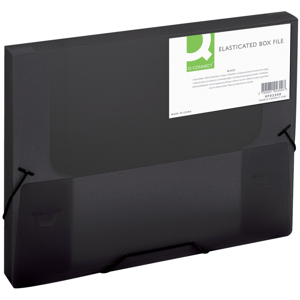 Ordner, Box File, Elastisch, Schwarz, Datei-Ordner