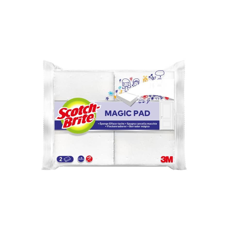 Magic Pad, Wandtücher, Reinigungspad, 3M Scotch-Brite, weiße Pads