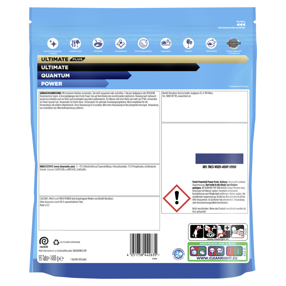blue pouch, packaging, reinigungsmittel, pulver, inhaltsstoffe