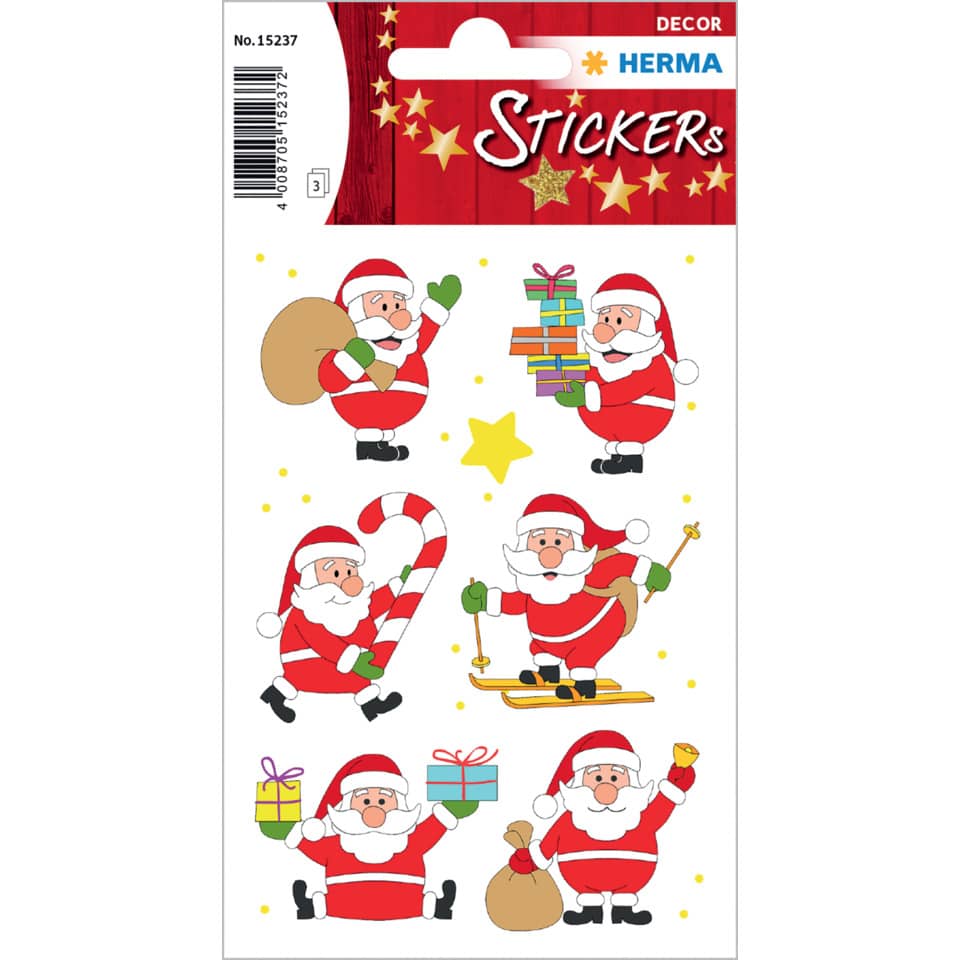 Weihnachtskarten, Santas, Santa Claus stickers, Geschenke, Weihnachtsfiguren
