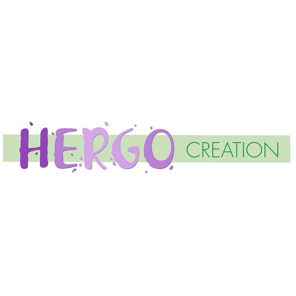 logo, hero go, creation, lila, grün