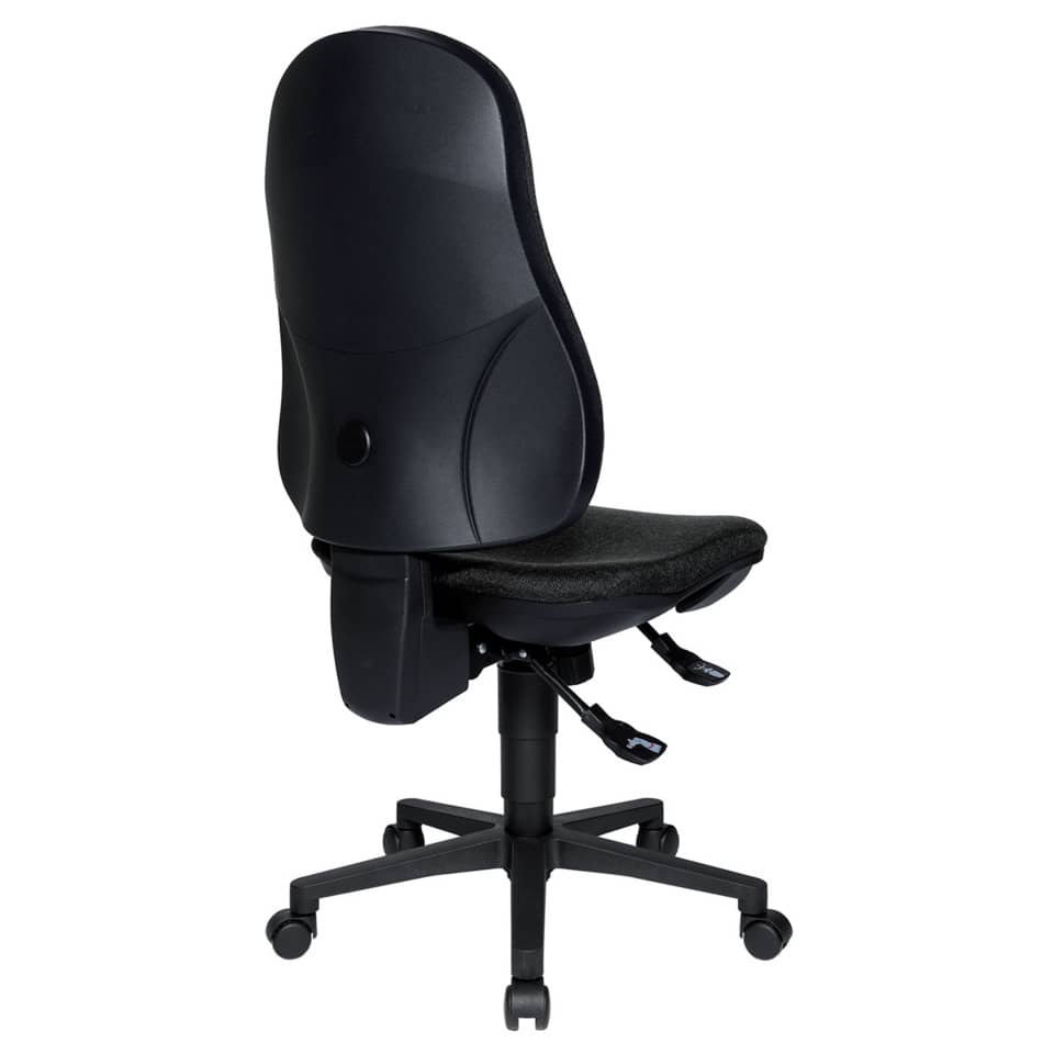 Schreibtischstuhl, Bürostuhl, Gebrauchsstuhl, schwarzer Stuhl, kombiniert-Gestell