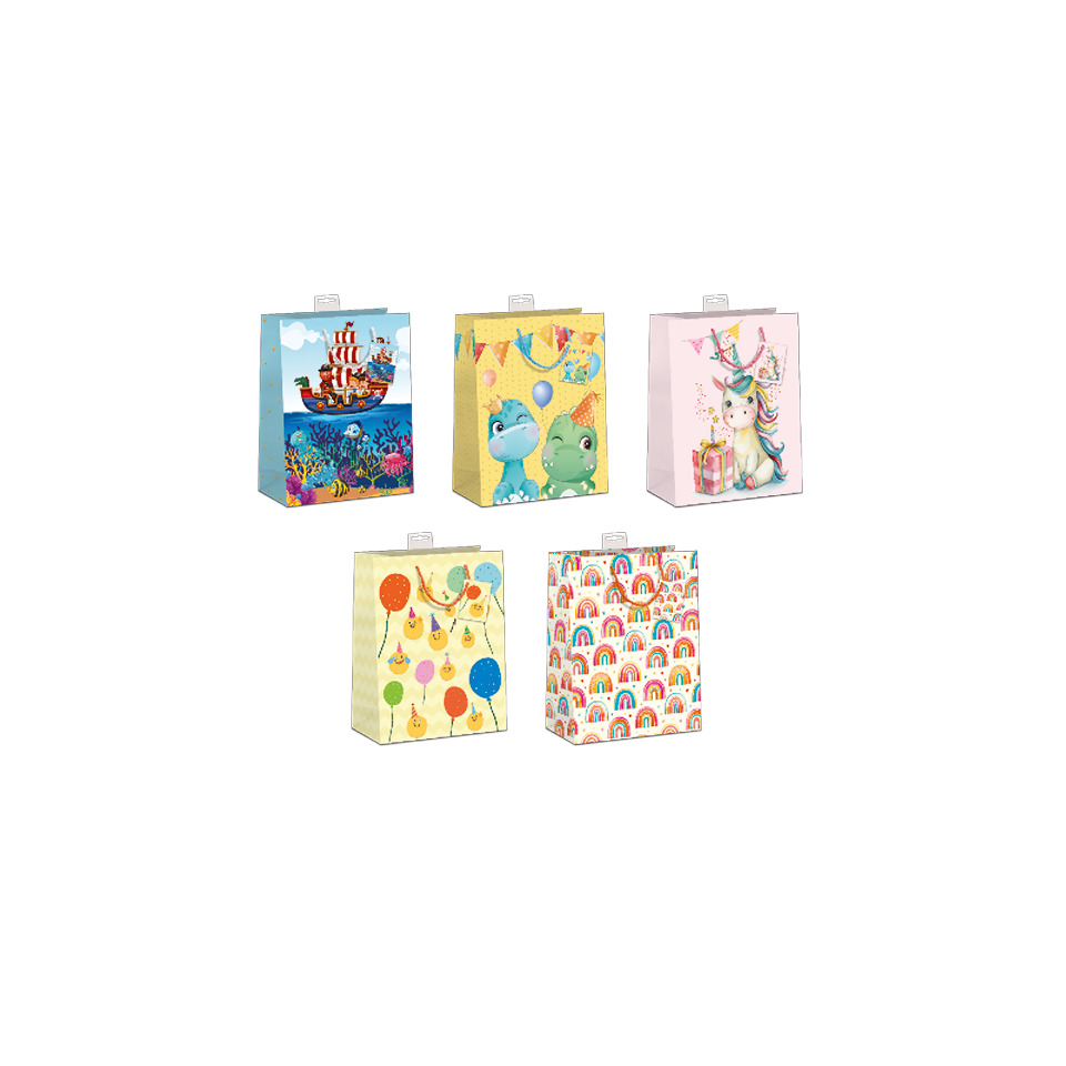 Geschenktüte, Drachen-Party, Meereswelt, Rainbow-Pattern