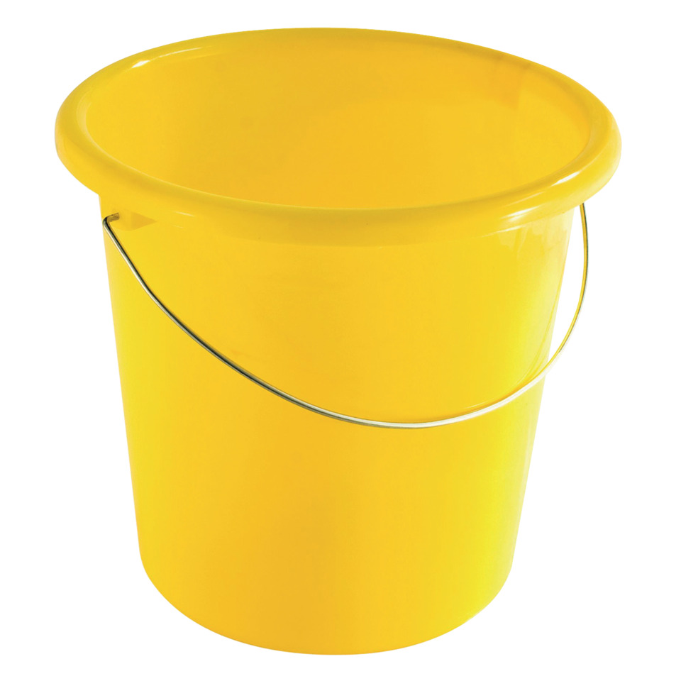 Bucket, Gelb, Kunststoff, Eimer, Griff