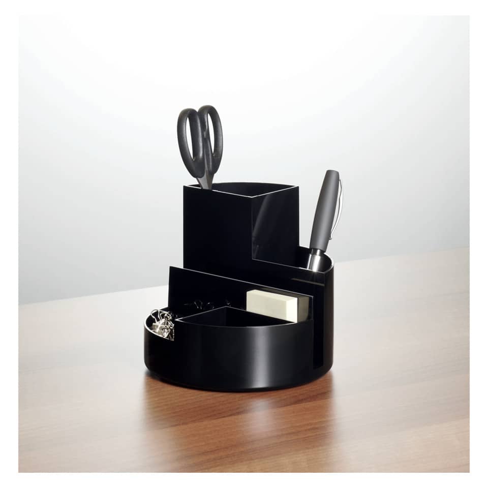 Schreibtisch-Organizer, Organizer, Schwarz, Schere, Schreibwaren-Station
