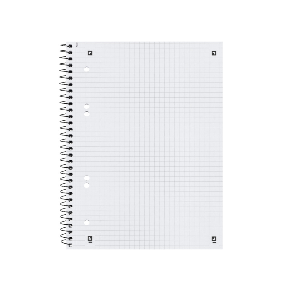 Notizbuch, Spiralblock, Kopfform, kariertes Notebook, Papierquadrate
