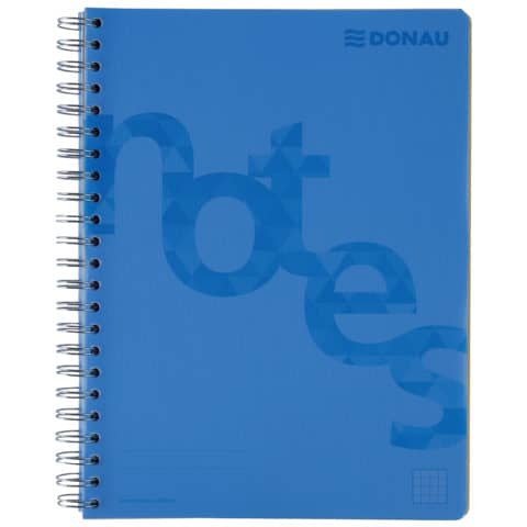 Collegeblock, A4, 140 Blatt, PP, kariert, blau DONAU 7525201-10